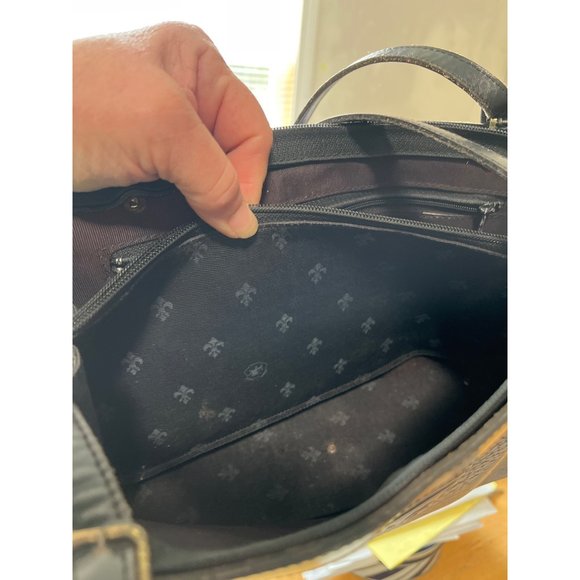 Jr USA Julius Resnick woman’s black leather long handled satchel purse vintage - Picture 15 of 15